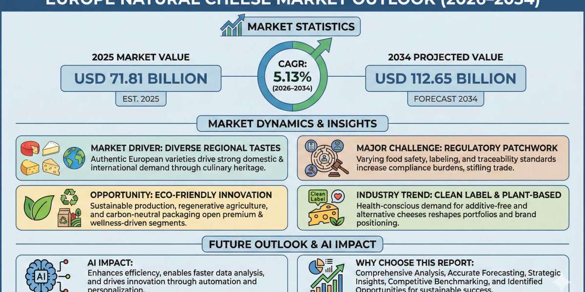 Europe Natural Cheese Market Outlook: Key Trends and Growth Factors 2034
