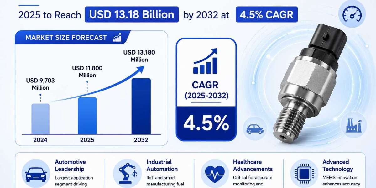 Pressure Sensors Market 2025 to Reach USD 13.18 Billion by 2032 at 4.5% CAGR