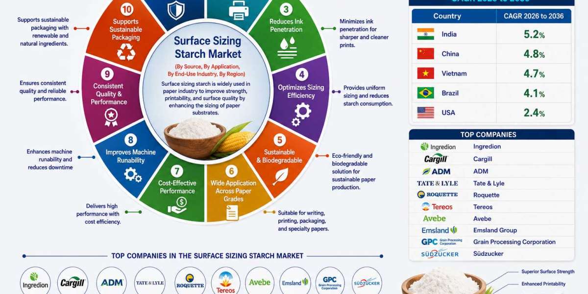 Surface Sizing Starch Market to Thrive Through 2036 with Rising Investments in Eco-Friendly Paper Manufacturing