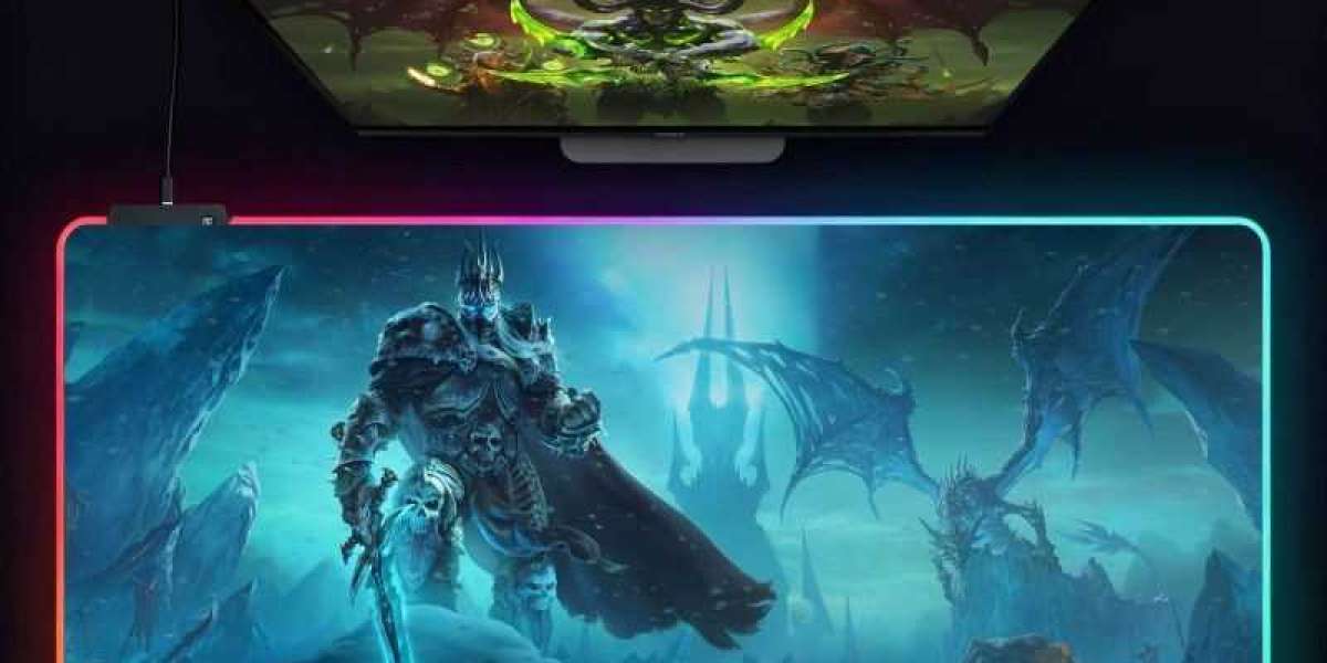 Epic WoW Lich King RGB Desk Mat For Every WotLK Fan At MMOGoods