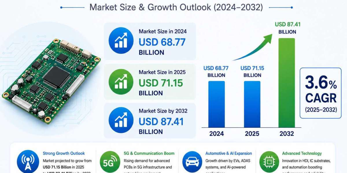 PCB & PCBA Market 2025 to Reach USD 87.41 Billion by 2032 at 3.6% CAGR
