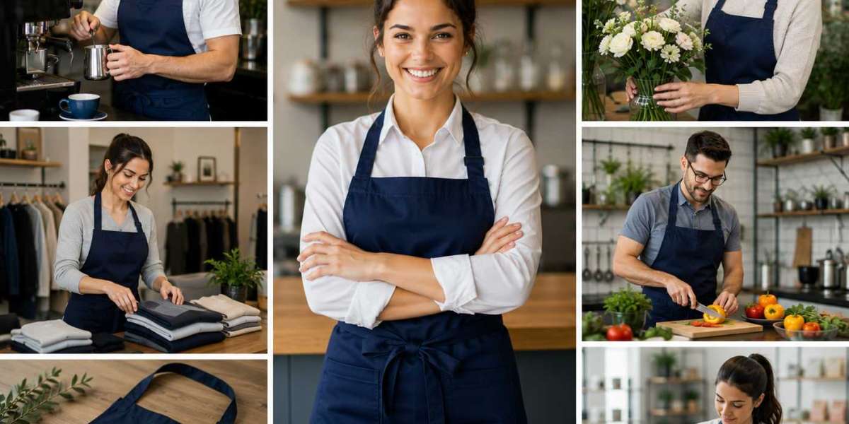 Why Is a Navy Blue Apron a Classic Choice for Everyday Work?