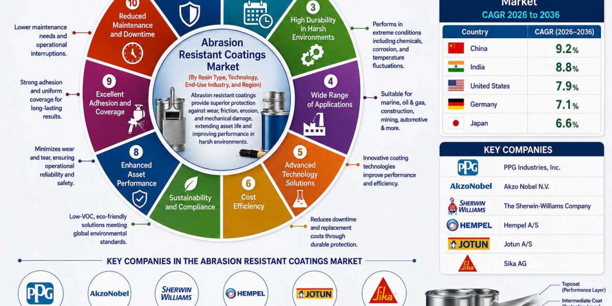 Abrasion Resistant Coatings Market to Reach USD 25.9 Billion by 2036 Amid Rising Demand for Sustainable Protective Coati