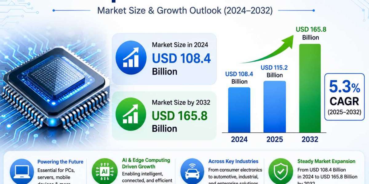 Microprocessor Market 2025 to Reach USD 165.8 Billion by 2032 at 5.3% CAGR
