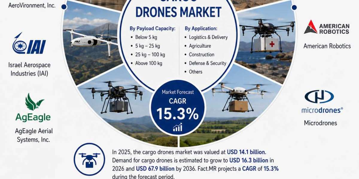 Cargo Drones Market Projected to Surge to USD 67.9 Billion by 2036 at 15.3% CAGR