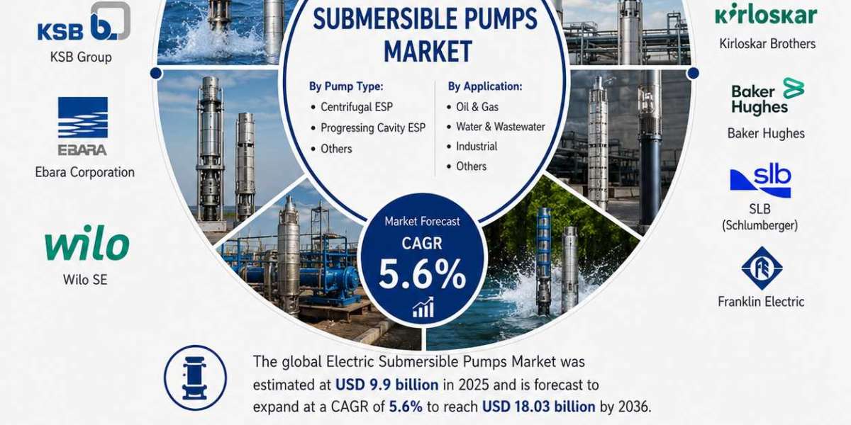 Electric Submersible Pumps Market Forecast to Reach USD 18.03 Billion by 2036 at 5.6% CAGR