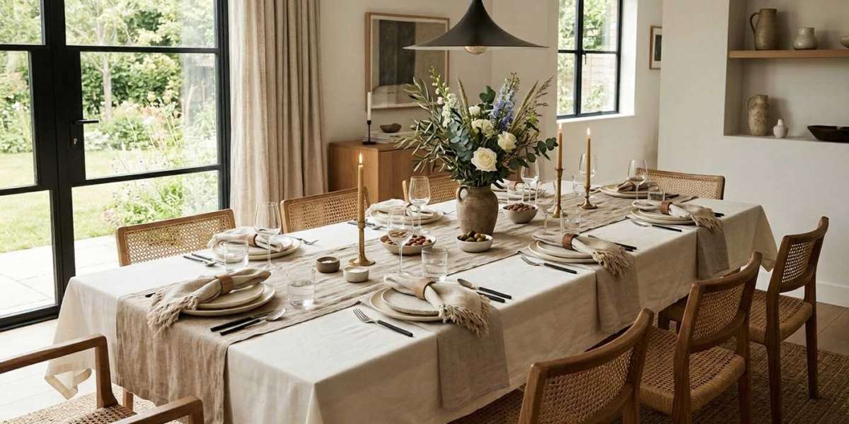 How to Choose a Tablecloth for a Contemporary Dining Room